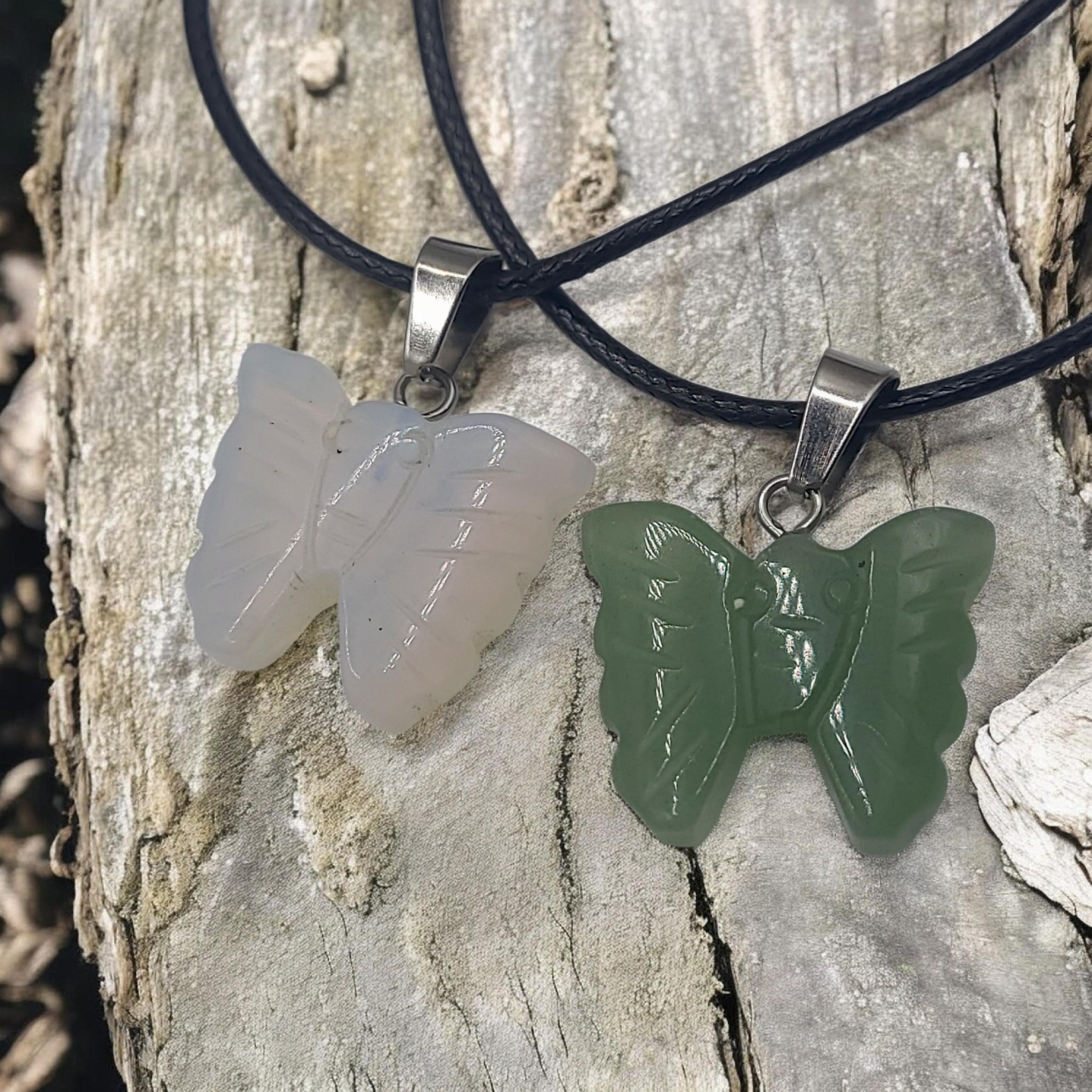 Dainty Crystal Butterfly Necklace - Simple spring accessory