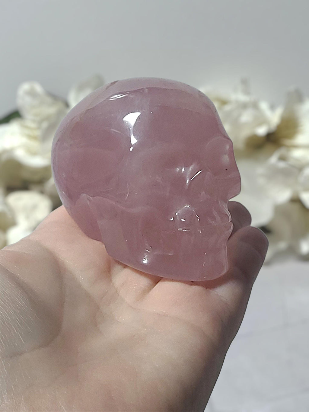 Rose Quartz Skull