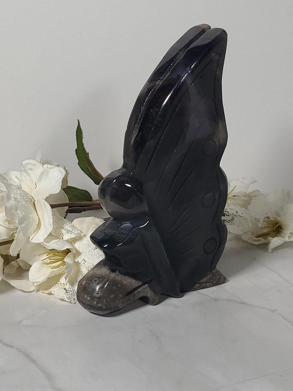 Volcano Agate Angel Carving | Strength, Grounding, Resilience Crystal Guardian