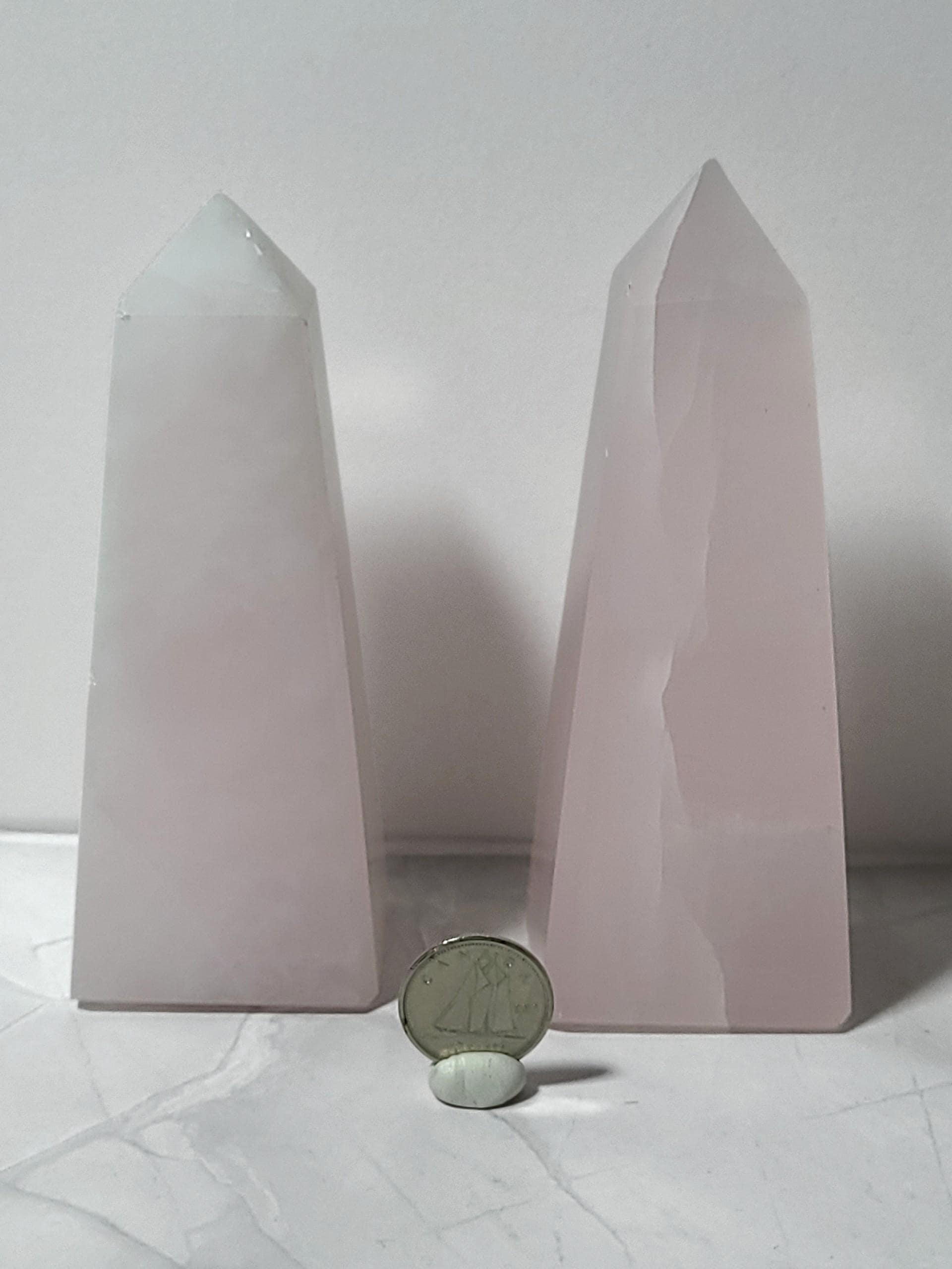 Pink Mangano Calcite Tower | UV Reactive Crystal | Heart Chakra | Self Love Crystal