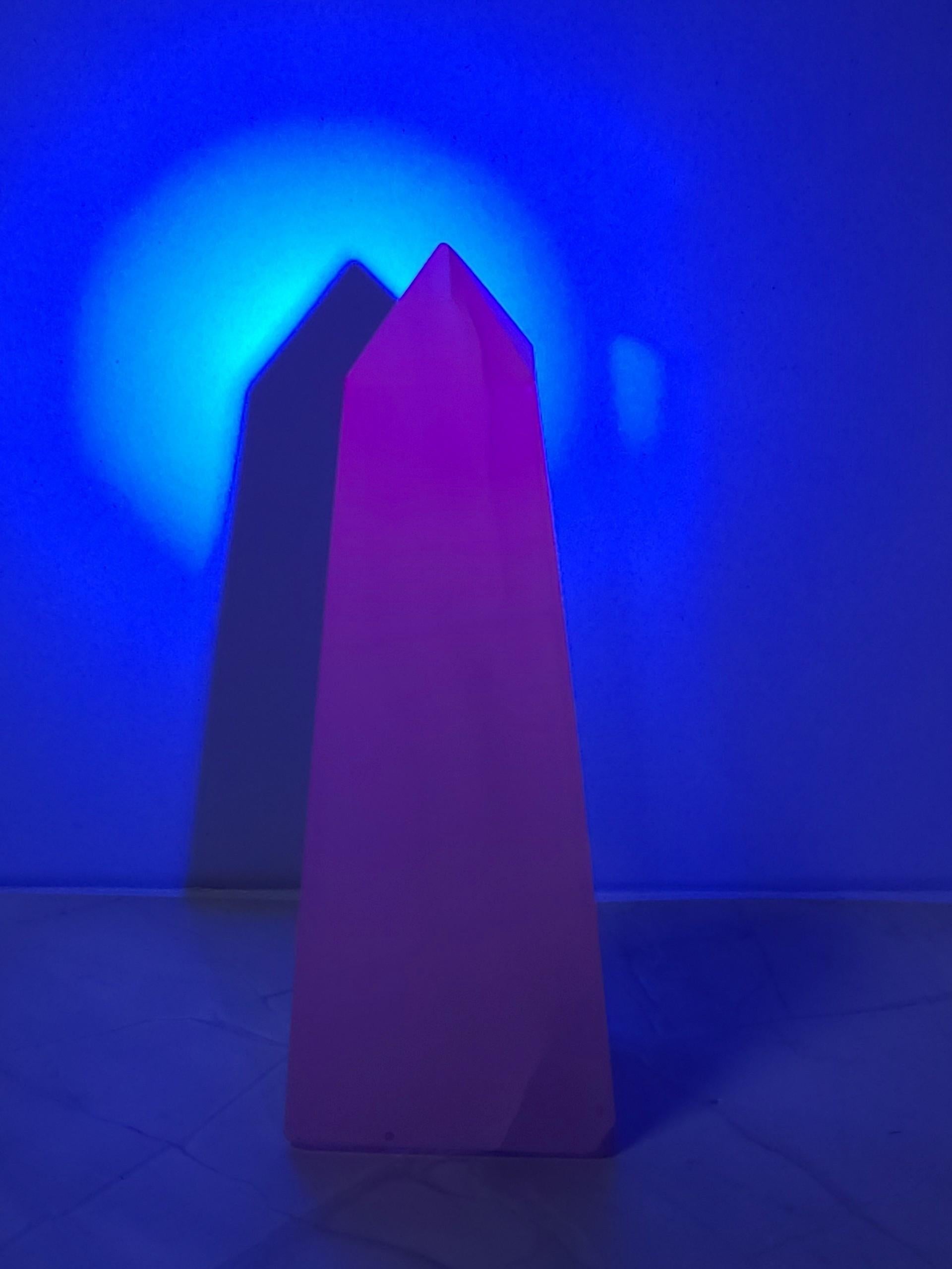Pink Mangano Calcite Tower | UV Reactive Crystal | Heart Chakra | Self Love Crystal