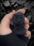 Black Obsidian Grim Reaper | Crystal Carving | Protection Crystal | Gothic Décor | Collector Gift